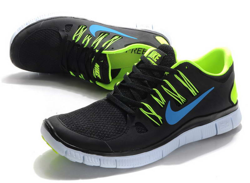 nike Free Run 5.0 V2 Mens Running Shoes New Breathable Black Blue Green (1)